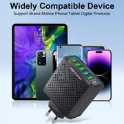 6-Ports Multifunctional Quick Charging USB Travel Charger Power Adapter, Model: White AU Plug