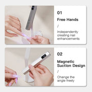 UV Nail Dryer Lamp With 2-speed Timing & Magnetic Bracket(Gray)