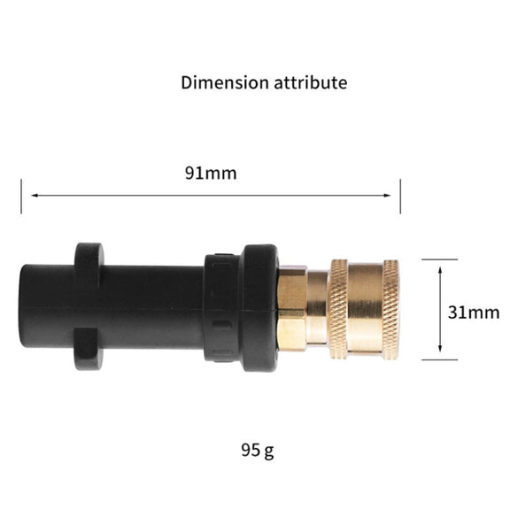 For Karcher K2-K7 Series High Pressure Washer Foam Lance Adapter, Specification: 1/4 Female Connector + 5 Nozzle