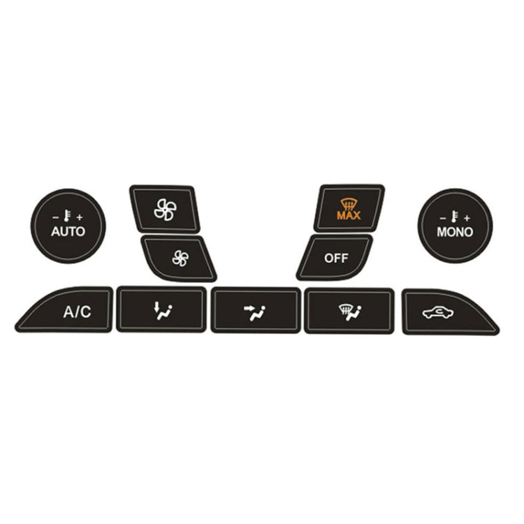 For 1999-2005 Ford Focus Air Conditioning Button Switch Repair Sticker(Black)