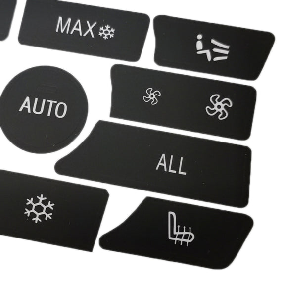 For BMW 5 Series/7 Series/X5/C6/F10/F01/F15 Air Conditioning Button Repair Sticker, Style: C 16pcs With OFF