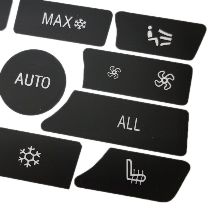 For BMW 5 Series/7 Series/X5/C6/F10/F01/F15 Air Conditioning Button Repair Sticker, Style: C 16pcs With OFF