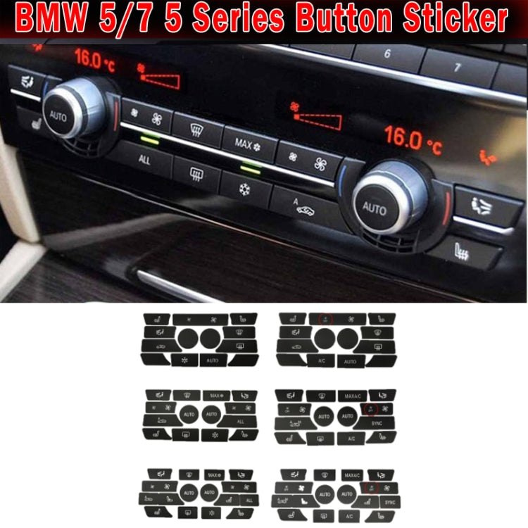 For BMW 5 Series/7 Series/X5/C6/F10/F01/F15 Air Conditioning Button Repair Sticker, Style: C 16pcs With OFF