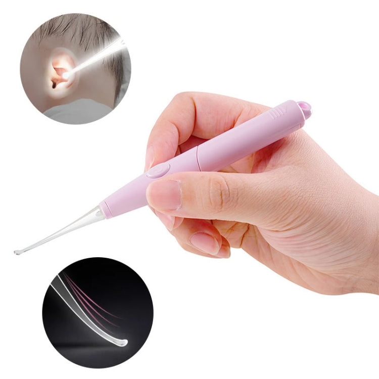 LED Light Ear Cleaning Scoop Children Ear Scoop Baby Ear Wax Pick Cleaner(Pink)