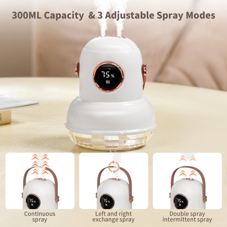 ICARER FAMILY IF-JS01 USB Charging Desktop Night Light Dual-spray Humidifier, Color: Beige (Doll)