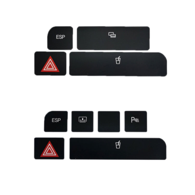 For Audi A4 Emergency/Double Flash Button Cup Holder Button Repair Sticker, Left-Hand Drive Only(Without Card Box)