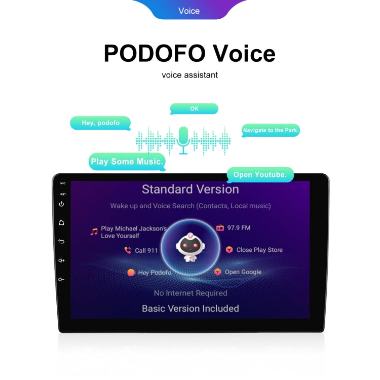 9 inch 6+128G Android Universal HD Large Screen Car Bluetooth Player Android GPS Navigation Integrated Machine(Standard)