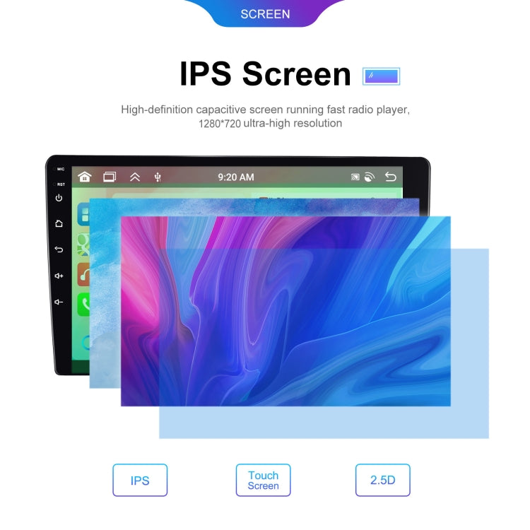 9 inch 6+128G Android Universal HD Large Screen Car Bluetooth Player Android GPS Navigation Integrated Machine(Standard)