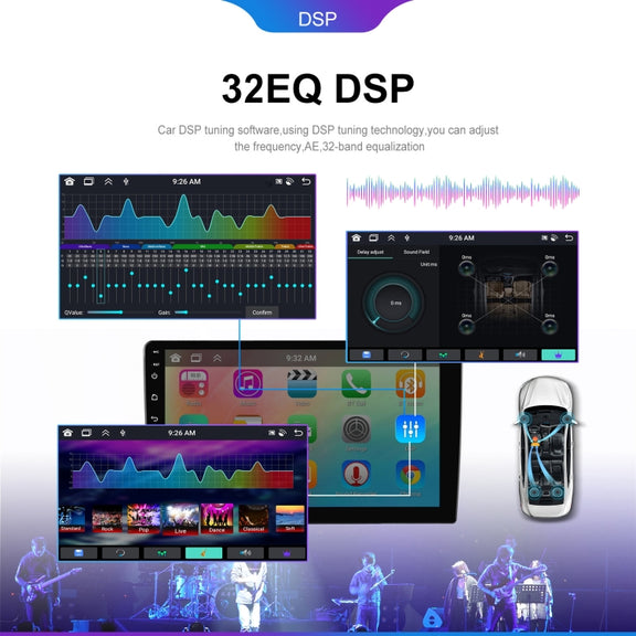 9 inch 6+128G Android Universal HD Large Screen Car Bluetooth Player Android GPS Navigation Integrated Machine(Standard)