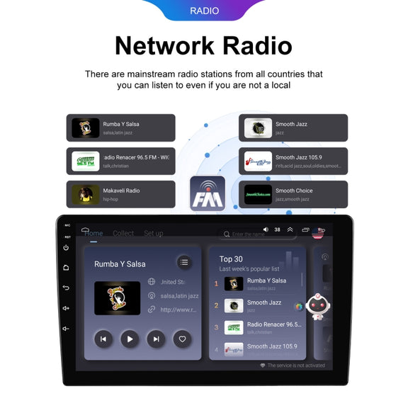 9 inch 6+128G Android Universal HD Large Screen Car Bluetooth Player Android GPS Navigation Integrated Machine(Standard+AHD Camera)