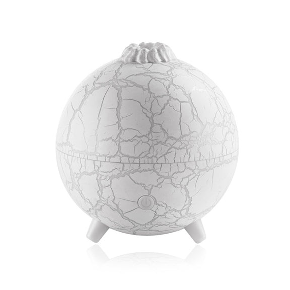 D612 USB Plug-in Colorful Gradient Atmosphere Light Flame Crack Aromatherapy Humidifier(White)