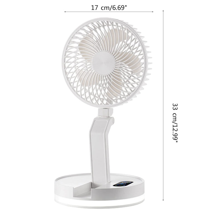 F200 Foldable Remote Control Wall-mounted Fan LED Light Desktop Rotating Fan, Color: Regular Model