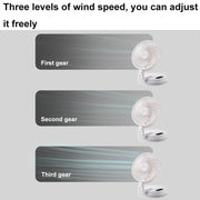 F200 Foldable Remote Control Wall-mounted Fan LED Light Desktop Rotating Fan, Color: Regular Model