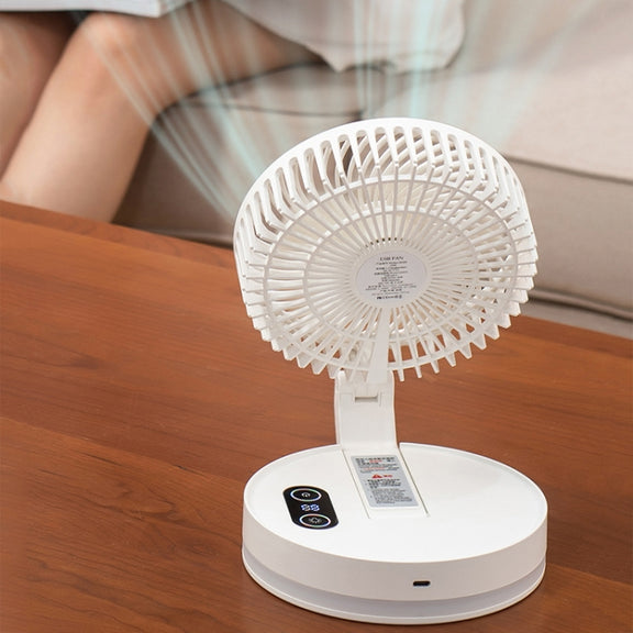 F200 Foldable Remote Control Wall-mounted Fan LED Light Desktop Rotating Fan, Color: Regular Model