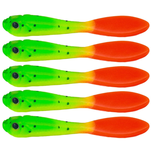 7cm 5pcs /Pack HENGJIA SO177 Dual Color Imitation Fishing Lure Freshwater Soft Dummy Bait(Color 1)