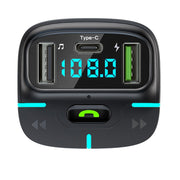 Car Bluetooth MP3 Player Ambient Light Charger(Black)