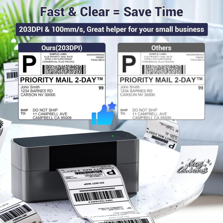 Phomemo PM245-BT Bluetooth Shipping Label Printer Support Labels Width  1- 4.6 Inch(EU Plug)
