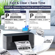 Phomemo PM245-BT Bluetooth Shipping Label Printer Support Labels Width  1- 4.6 Inch(UK Plug)
