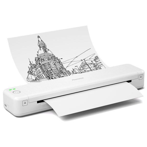 Phomemo P831 Bluetooth Portable Thermal Transfer Printer Support A4 / Letter / A5 / B5 Plain Paper Printing(White)