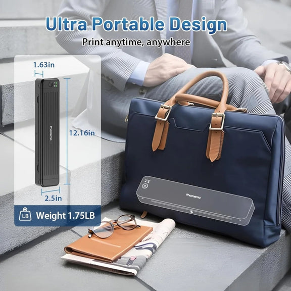 Phomemo P831 Bluetooth Portable Thermal Transfer Printer Support A4 / Letter / A5 / B5 Plain Paper Printing(White)