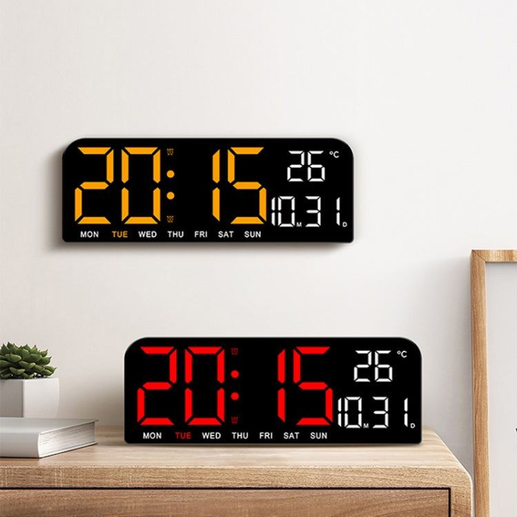 LED Screen Digital Display Desktop Alarm Clock Multifunctional Decoration Wall Clock(Blue)