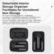 For Insta360 X5 / X4 aMagisn Storage Bag Hard Shell Protective Case(Gray)