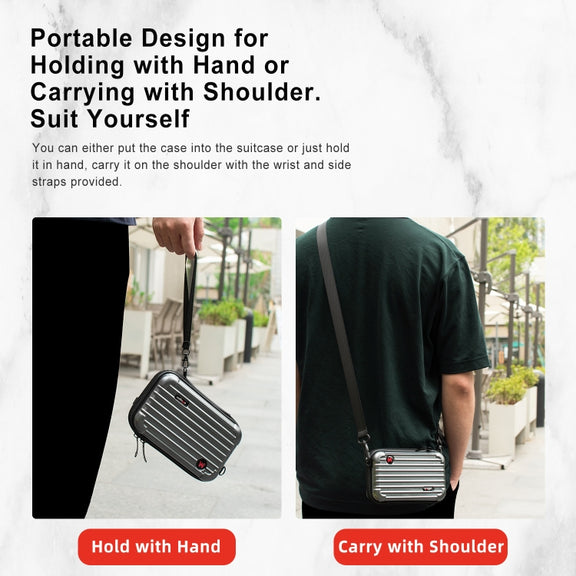 For Insta360 X5 / X4 aMagisn Storage Bag Hard Shell Protective Case(Gray)