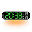 Remote Control Digital Display Atmosphere Light Wall Clock Living Room Decoration Clock, Color: Green - Wall Clock by PMc TechLife | Online Shopping South Africa | PMc TechLife | Buy Now Pay Later Mobicred