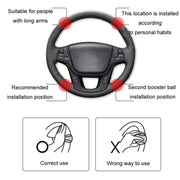 Steering Wheel One-Hand Turning Bearing Type Power-Saving Ball(Black)