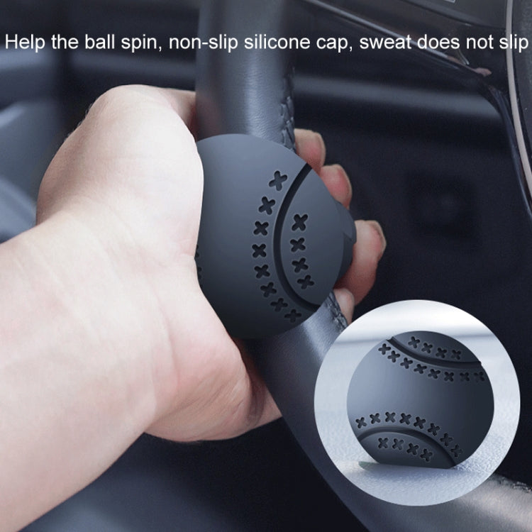 Steering Wheel One-Hand Turning Bearing Type Power-Saving Ball(Black)