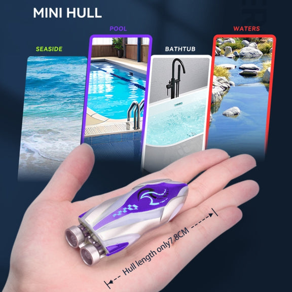 Children 2.4G Mini Remote Control Boat Summer Water Play Electrical Submarine Boys Toys(Red)