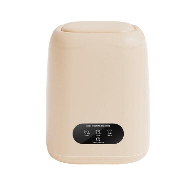 Small Household Portable Underwear Washing Machine, Size: UK Plug(Milk Yellow)