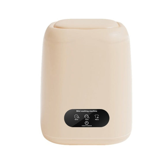 Small Household Portable Underwear Washing Machine, Size: UK Plug(Milk Yellow)