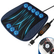 Car USB Summer Cool Ventilated Breathable Seat Cushion(Navy 8 Sets Fan) - Seat Accessories by PMC TechLife | Online Shopping South Africa | PMC TechLife | Buy Now Pay Later Mobicred