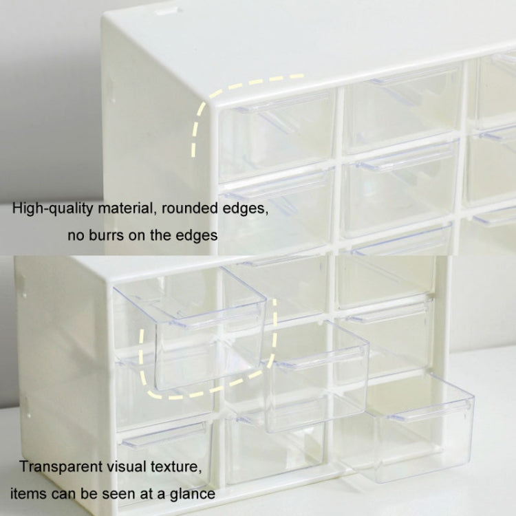 Transparent Desktop Small Objects Compartment Drawer Organizer Hair Accessories Storage Case, Color: 9 Grids Pink