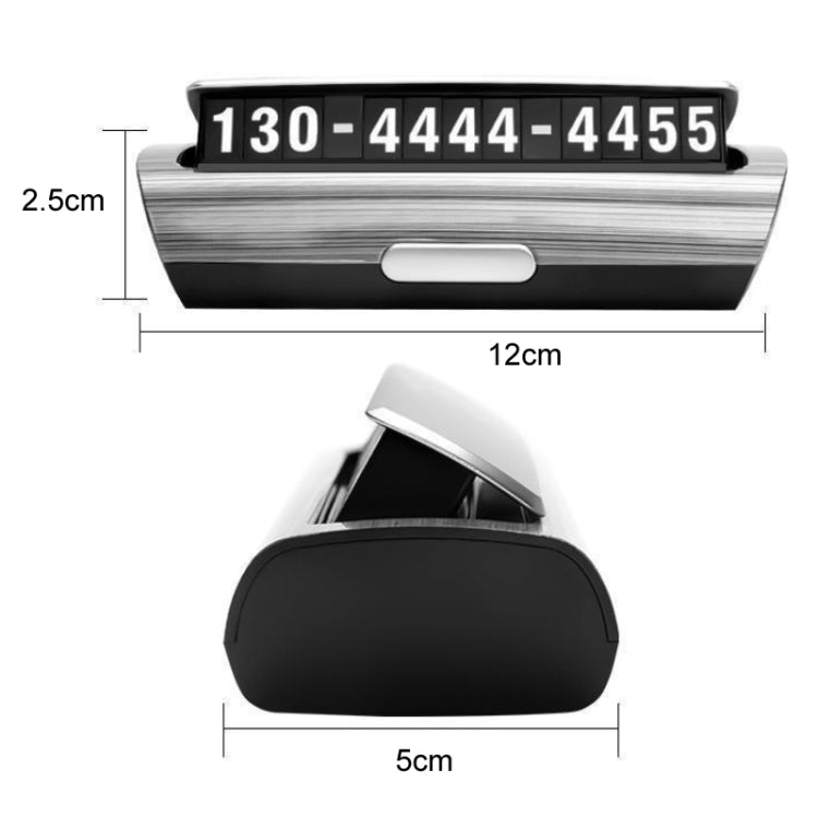 Hidden Luminous Temporary Parking Sign With Car Number, Color: Imitation Stone Pattern