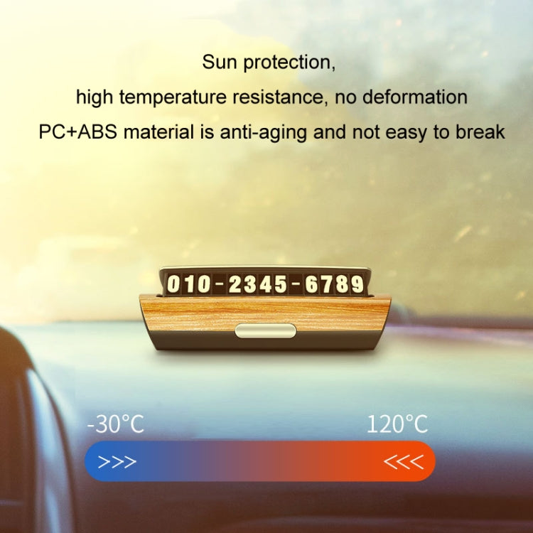 Hidden Luminous Temporary Parking Sign With Car Number, Color: Imitation Stone Pattern