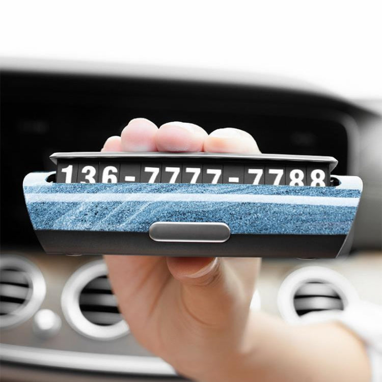 Hidden Luminous Temporary Parking Sign With Car Number, Color: Imitation Stone Pattern