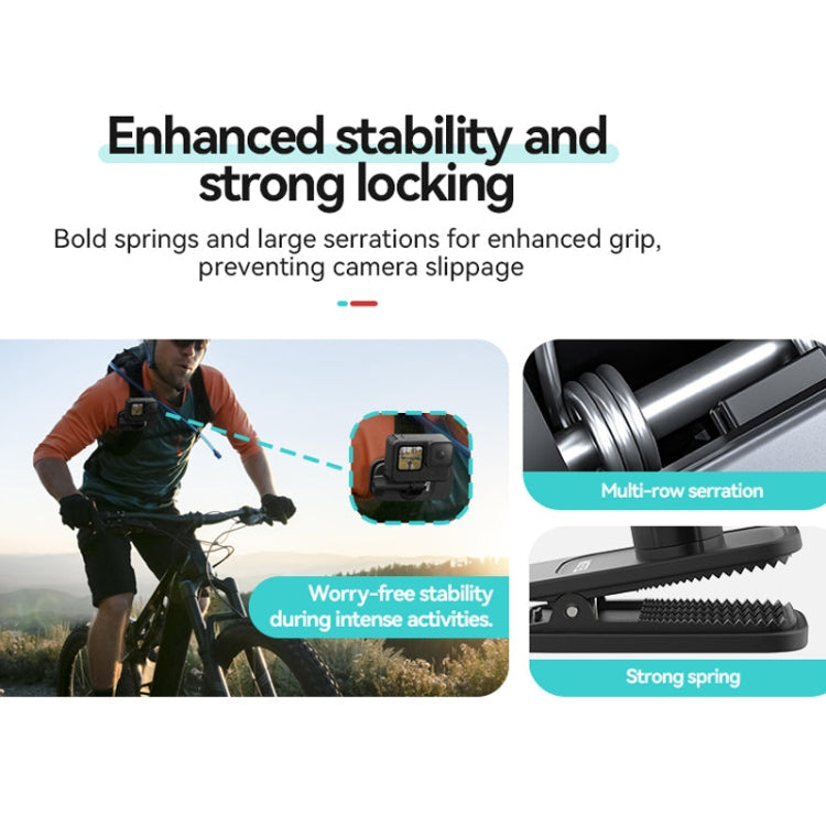TELESIN Quick Release Universal Backpack Clip Magnetic Backpack Mounting Bracket