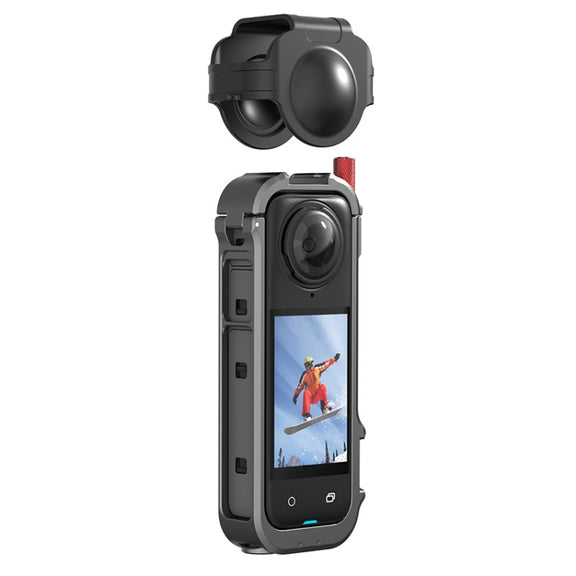 For Insta360 X4 Metal Frame Action Camera Rabbit Cage Expansion Bracket