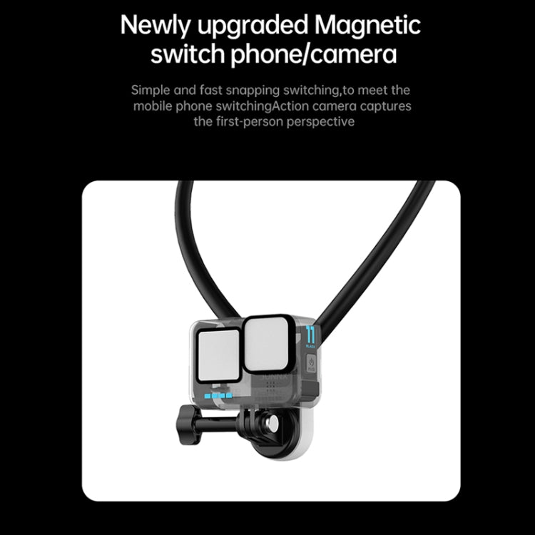 Magnetic Hanging Neck Holder For Mobile Phones/Action Cameras(Glacier Blue)