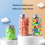 10pcs /Box Memory Foam Earplugs Student Dormitory Sleeping Noise Reduction Soundproof Earplugs(Mixed Colors)