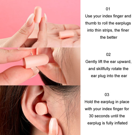10pcs /Box Memory Foam Earplugs Student Dormitory Sleeping Noise Reduction Soundproof Earplugs(Mixed Colors)