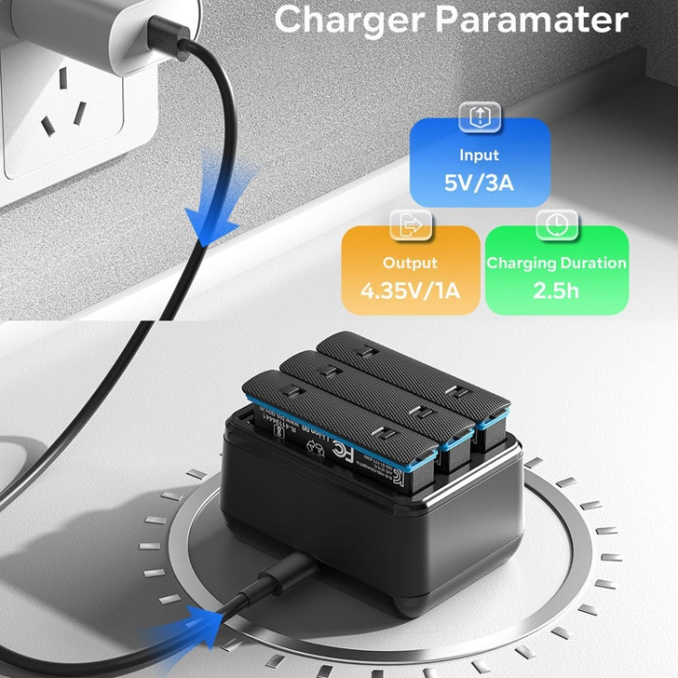 For Insta360 X4 AMagisn Battery Charger Charging Seat Camera Accessories