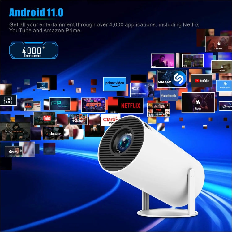 HY300 PRO Smart Projector Android 11.0 System 120 Lumen Portable Projector(EU Plug)