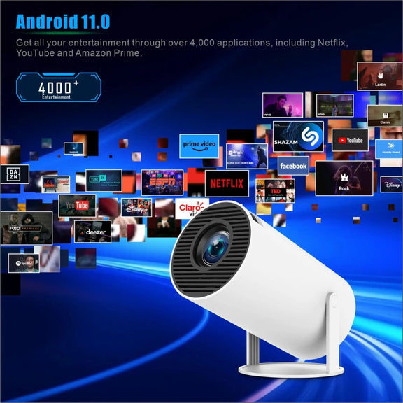 HY300 PRO Smart Projector Android 11.0 System 120 Lumen Portable Projector(EU Plug)
