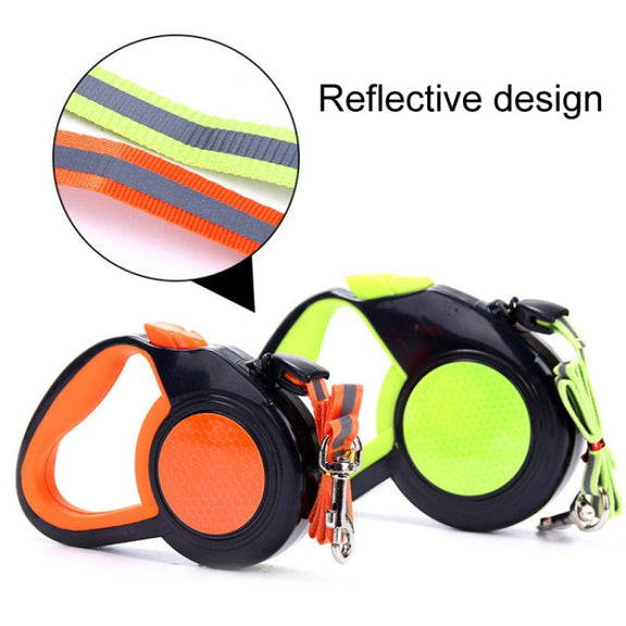 8m Pet Automatic Retractable Towing Leash Night Reflective Dog Walking Tractor(Orange)