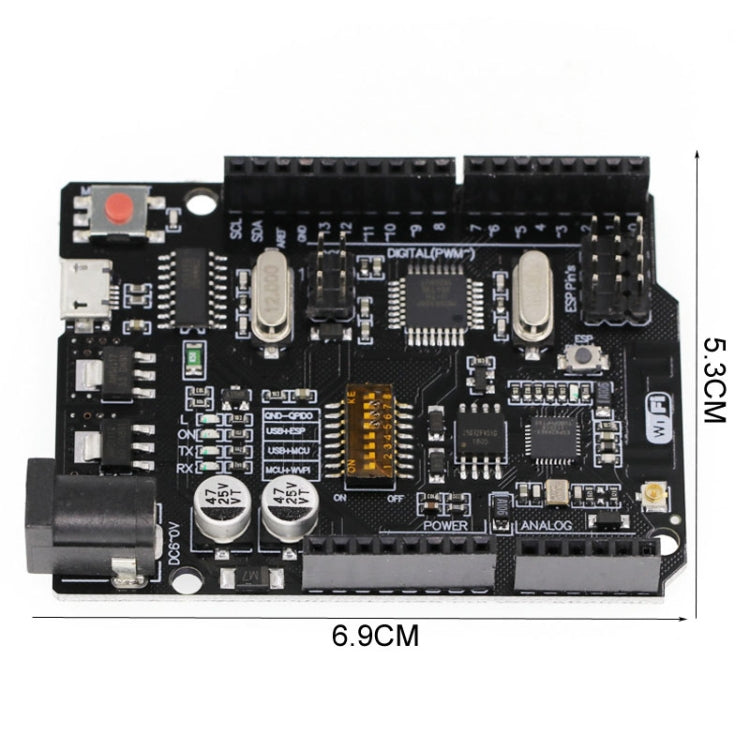 WIFI R3 Atmega328p+ESP8266 (32MB Memory), USB-TTL CH3 Development Board