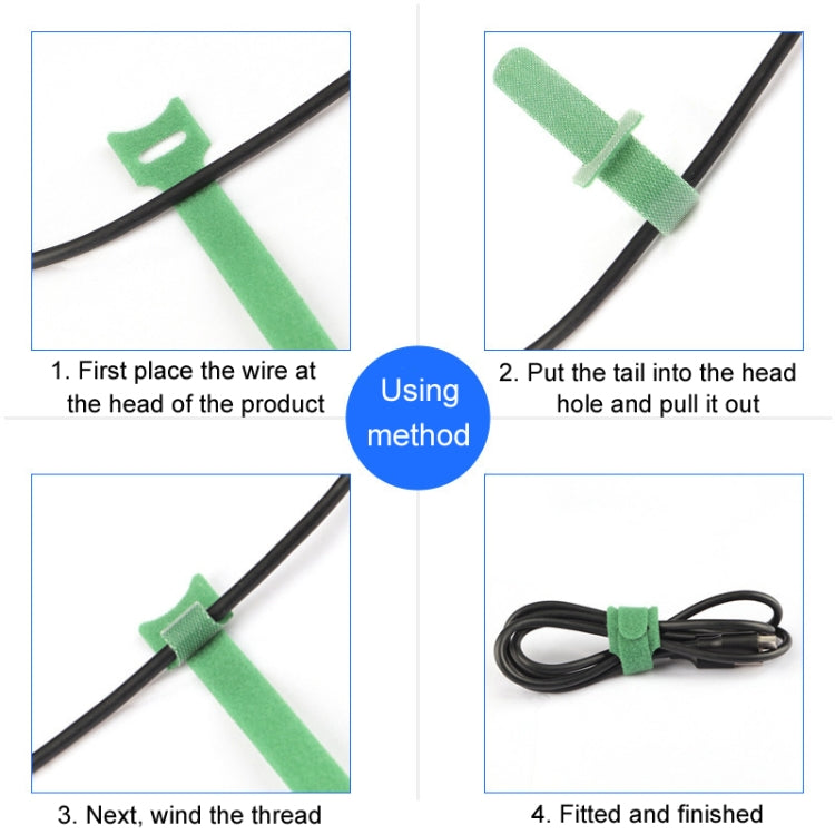 20pcs Nylon Fixed Packing Tying Strap Data Cable Storage Bundle, Model: 12 x 250mm Red