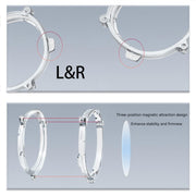 For Meta Quest 3 VR Magnetic Eyeglasses Frame, Spec: Anti Blue Light Lens+Frame Transparent